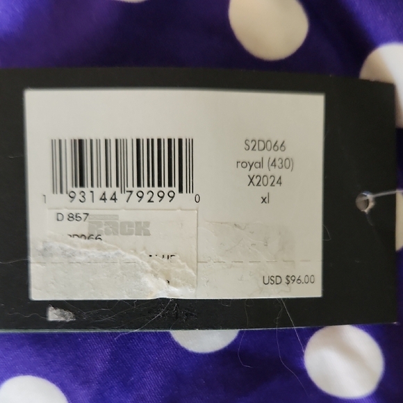 NWT Kate Spade Purple Polka Dot Swimsuit-Size XL - Picture 3 of 4